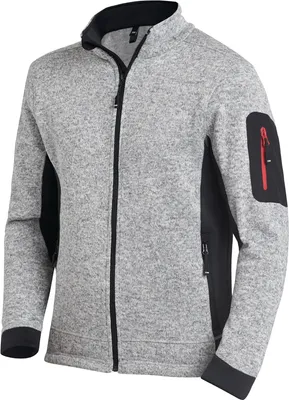 Produktbild von FHB Strick-Fleecejacke CHRISTOPH Größe XL grau / schwarz - 79595-1120-XL