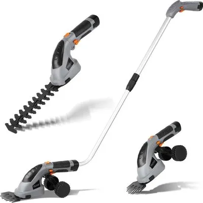 Immagine prodotto di Forbici a batteria 2 in 1 con manico telescopico per siepi e prati