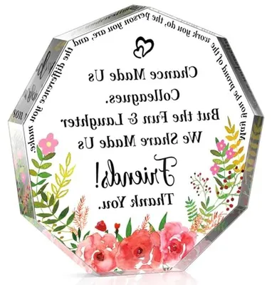 Productafbeelding van Acryl Cadeau - Herinnering Vriendin - Waardering Tonen - Betekenisvolle Tekst - 10x10 cm - Helder