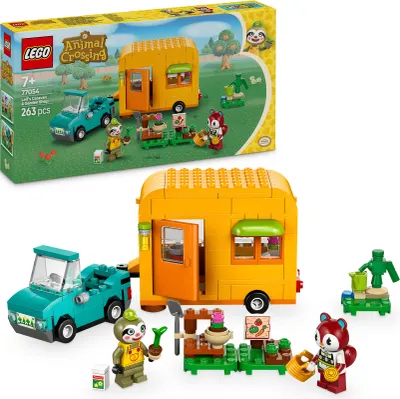 Produktbild von LEGO Animal Crossing Gerds Wohnwagen & Gärtnerei, Bauset für Rollenspiele, Spielzeug Auto für Kinder, Geschenk für Mädchen und Jungen ab 7 Jahren, Videospiel Spielzeug mit Tierfiguren 77054