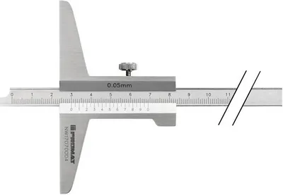 Produktbild von Tiefenmessschieber DIN 862 200mm ger.Schiene 10x4,5mm PROMAT
