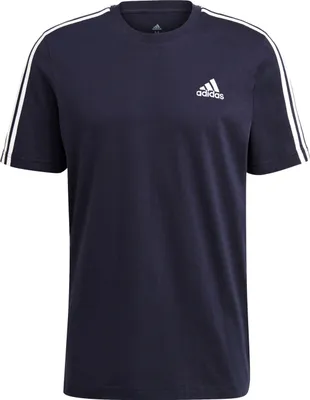 Produktbild von adidas T shirt Herren Rundhals im 3 Streifen Design, Größe:S, Farbe:Dunkelblau