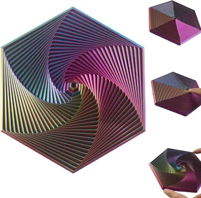 Immagine prodotto di Esaedro frattale antistress 3D – Giocattolo antistress per adulti e bambini – Giocattolo sensoriale per persone con autismo