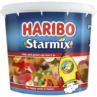 Produktbild von Haribo 9144, Gummibärchen, 600 g, Cola, Fruits, Mehrfarbig, 1452 kJ, 342 kcal