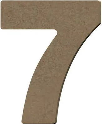 Immagine prodotto di Numero 7 in legno MDF da decorare - 8 cm