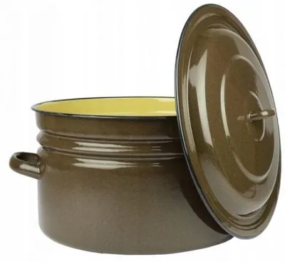 Produktbild von Emalia Rybnik Traditioneller 25L Emaillierter Topf mit Deckel