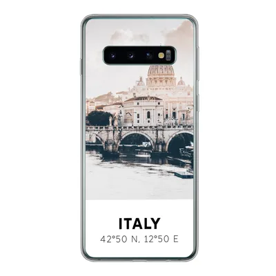 Produktbild von MuchoWow® Handyhülle Schutzhülle Hülle für Samsung Galaxy S10 Italien - Brücke - Fluss Silikon Softcase Handy Hülle - Handytasche