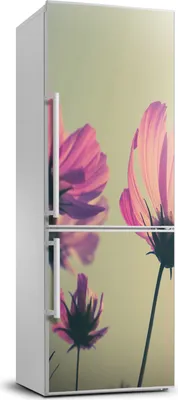 Produktbild von Tulup Kühlschrankdekoration - 70x190 cm - Aufkleber auf dem Kühlschrank - pinke Blumen