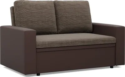 Produktbild von Schlafsofa für Wohnzimmer LUNA, Sofa 2-Sitzer, Schlaffläche 198x120cm, Braun