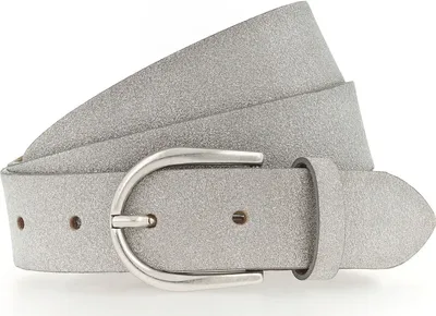 Produktbild von Vanzetti Leder Gürtel 30mm Glitter Belt W110 Silver Glitter silberfarben