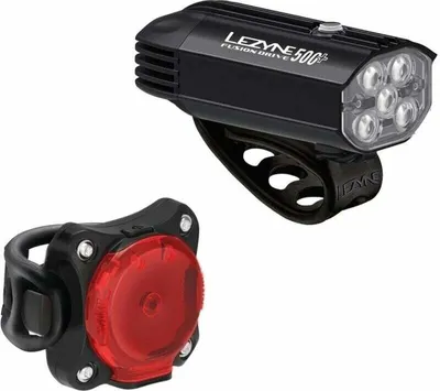 Immagine prodotto di Lezyne Fusion Drive 500+/Zecto Drive 200+ Coppia Nero Satinato/Nero Anteriore 500 lm / Posteriore 200 lm Cyklistické světlo