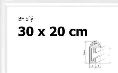 Obrázok produktu pre BFHM Plastový rám 30x20cm - biely