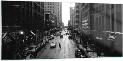 Produktbild von Bilder auf glas - Stadt Straße Haus - 120x50cm - Glasbilder - Wandbilder - Kunstdruck - zum Aufhängen bereit - Wanddekoration aus Glas - Glas Bilder - Wandbild auf Glas - Einteilig - GAB120x50-3688