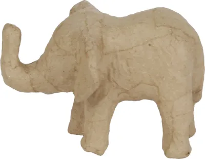 Produktbild von Décopatch 5x Kleines Pappmaché, braun, Elefant - Kartonbraun AP152O
