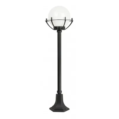 Obrázek produktu pro Zahradní stojací lampa 102 cm koule bílá nebo kouřová 25 cm 1xE27 černá IP43 SU-MA Kule K 5002/2/KPO