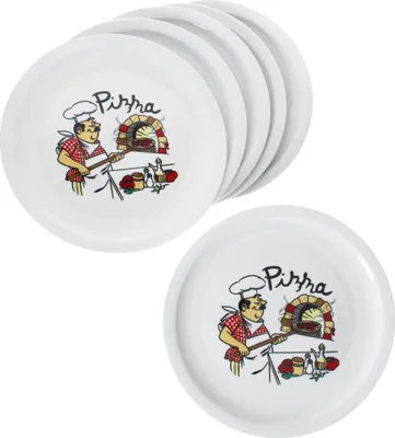 Produktbild von 6er Set Luigi Pizzateller Ø30,5cm 6 Personen Teller Pizza Bäcker große Platte