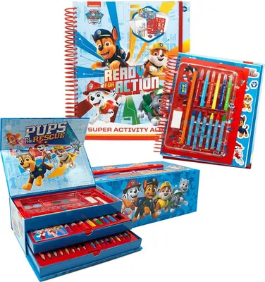 Produktbild von Paw Patrol - Schrein-Set XL im Koffer + Malbuch mit Schablone und Aufklebern