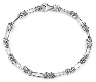 Produktbild von MATERIA Königsketten Armband Frauen Silber 925 - Damen Armkette breit mit Geschenk-Box 17-23cm #SA-65