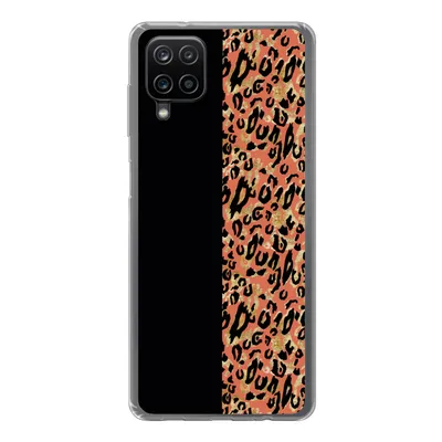 Produktbild von MuchoWow® Handyhülle Schutzhülle Hülle für Samsung Galaxy A12 Pantherdruck - Gold - Schwarz Silikon Softcase Handy Hülle - Bild