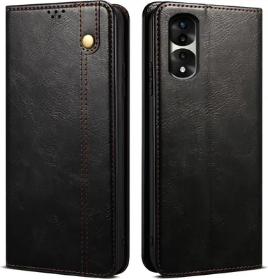 Image de Etui pour Honor 70 Pro / Honor 70 Pro+, étui en cuir avec fonction stand noir