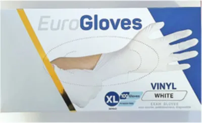 Obrázek produktu pro Jednorázové vinylové rukavice 100 balení, velikost XL