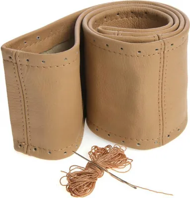 Produktbild von Lenkradhülle Lenkradbezug Echt Leder Beige Ø 37-39 / 9,5 cm Neu