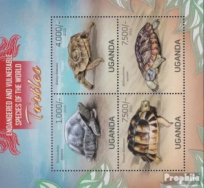 Produktbild von Briefmarken Uganda 2013 Mi 3005-3008 Kleinbogen (kompl.Ausg.) postfrisch Schildkröten