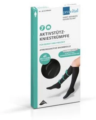 Produktbild von Provital Aktivstützkniestr.Damen Gr.35-38 hellgrau 2 St