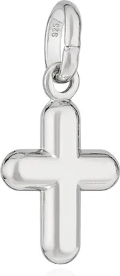 Produktbild von NKlaus Kettenanhänger Kreuz 925 Silber hochglanz 13x8mm Kruzfix Amulett christlich 13438