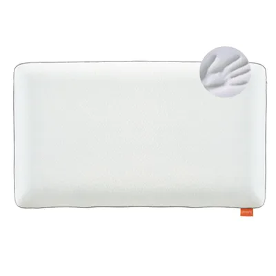 Obrázek produktu pro Ortopedický polštář na podporu krční páteře, 40x80 cm, viskoelastický polštář s paměťovou pěnou, omyvatelný, bílý, sleepling
