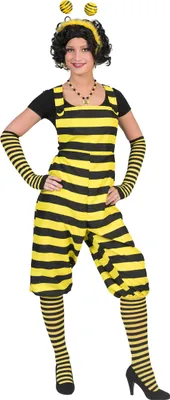 Produktbild von Süsse Biene-Damenkostüm Latzhose gelb-schwarz - Einheitsgröße