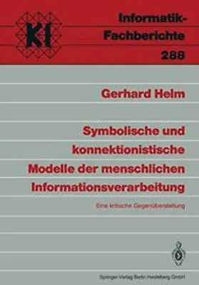 Obrázek produktu pro Symbolische und konnektionistische Modelle der menschlichen Informationsverarbeitung