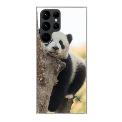 Produktbild von MuchoWow® Handyhülle Schutzhülle Hülle für Samsung Galaxy S22 Ultra Panda - Baum - Licht Silikon Softcase Handy Hülle - Abbildung