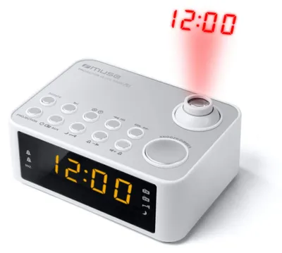 Image de Radio-réveil avec projecteur blanc - Muse - M178PW -