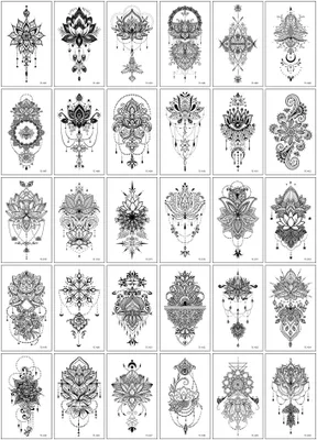 Immagine prodotto di INF Tatuaggi temporanei eleganti - 30 disegni unici