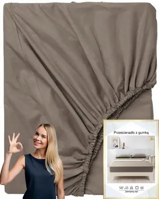 Produktbild von Home91 Baumwollsatin-Spannbettlaken 140x200 cm Beige