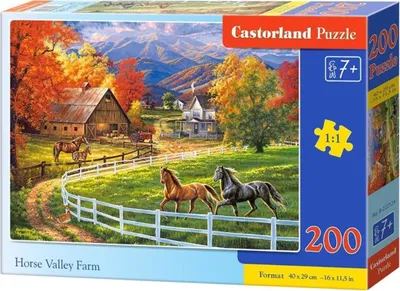 Produktbild von Castorland Puzzle 200 Teile Horse Valley Farm