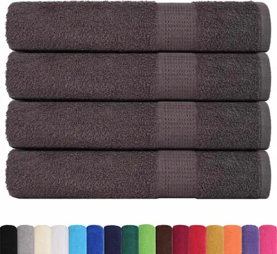 Produktbild von vidaXL Handtücher FROGN 4 Stk. Anthrazit 100x200 cm 360 g/m²