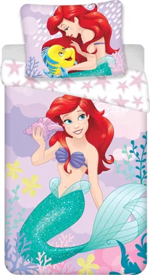 Produktbild von Jerry Fabrics Ariel The Little Mermaid Princess zestaw pościeli 100% bawełna poszwa na kołdrę 140x200 cm + poszewka na poduszkę 70x90 cm