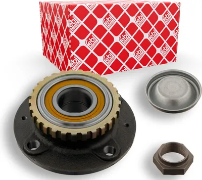 Produktbild von FEBI BILSTEIN Radlagersatz Hinten Links Hinten Rechts für CITROËN Berlingo / Berlingo First (MF, GJK, GFK) Schrägkugellager 129mm 29384