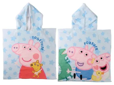 Obrázok produktu pre Plášteik Peppa Pig pre chlapcov a dievčatá – detský plášteik Peppa Pig s kapucňou a
