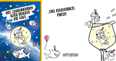 Produktbild von Geburtstag - Glückwunschkarte im Format 11,5 x 17 cm mit Umschlag