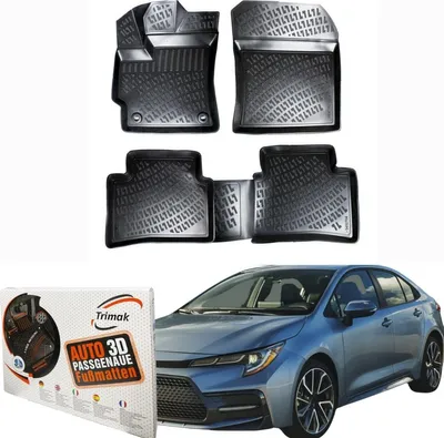 Produktbild von Trimak Autofußmatten kompatibel mit Toyota Corolla 2018- (E210) Auto Allwetter Gummimatten