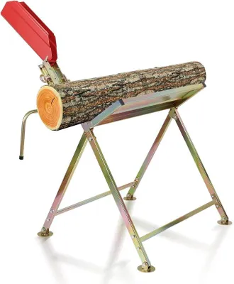Produktbild von Sägebock mit Kettensägenhalterung, Klappbarer Sägeständer für Sägewerke und Werkstätten,Maximale Tragfähigkeit 150 kg,81x72x78,5 cm, holzsägebock für kettensäg