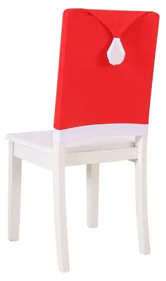 4er-Set Weihnachtsstuhl-Rückenbezüge, rot, 90% Polyester