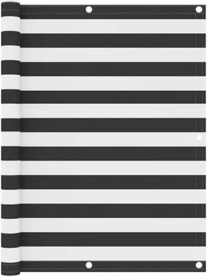 Obrázek produktu pro The Living Store Balkonová zástěna antracitová a bílá 120x600 cm Oxford fabric