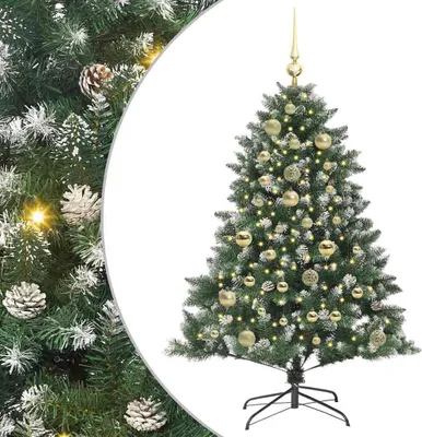 Obrázek produktu pro vidaXL Umělý vánoční stromek se 150 LED diodami se stojanem zelený 120 cm