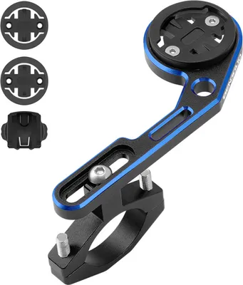 Obrázek produktu pro Držák na počítač na kolo, nastavitelný držák na řídítka s adaptérem na kameru, držák na světlo pro Garmin, Bryton, Cateye