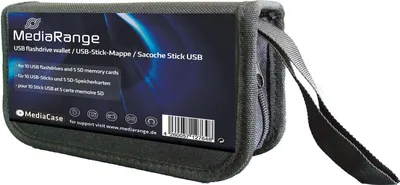 Produktbild von USB SD Wallet Tasche für 10 Sticks & 5 SD Karten