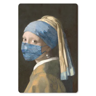 Produktbild von MuchoWow® Mauspad Mousepad Das Mädchen mit dem Perlenohrring - Johannes Vermeer - Mouthcap 18x27 cm - Mousepads - Maus Mat - Pad - Mausunterlage